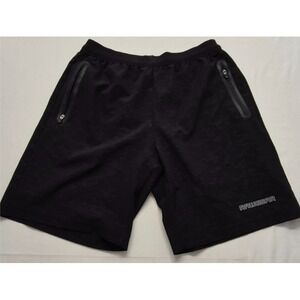 Rawgear men's black gym shorts Small zip pockets drawstring workout running